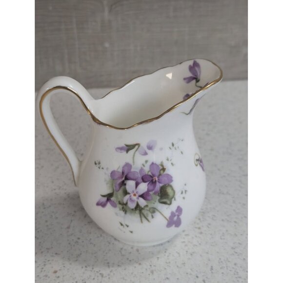 Vintage Hammersley Victorian Violet Custard Jug or Large Creamer - Picture 2 of 6